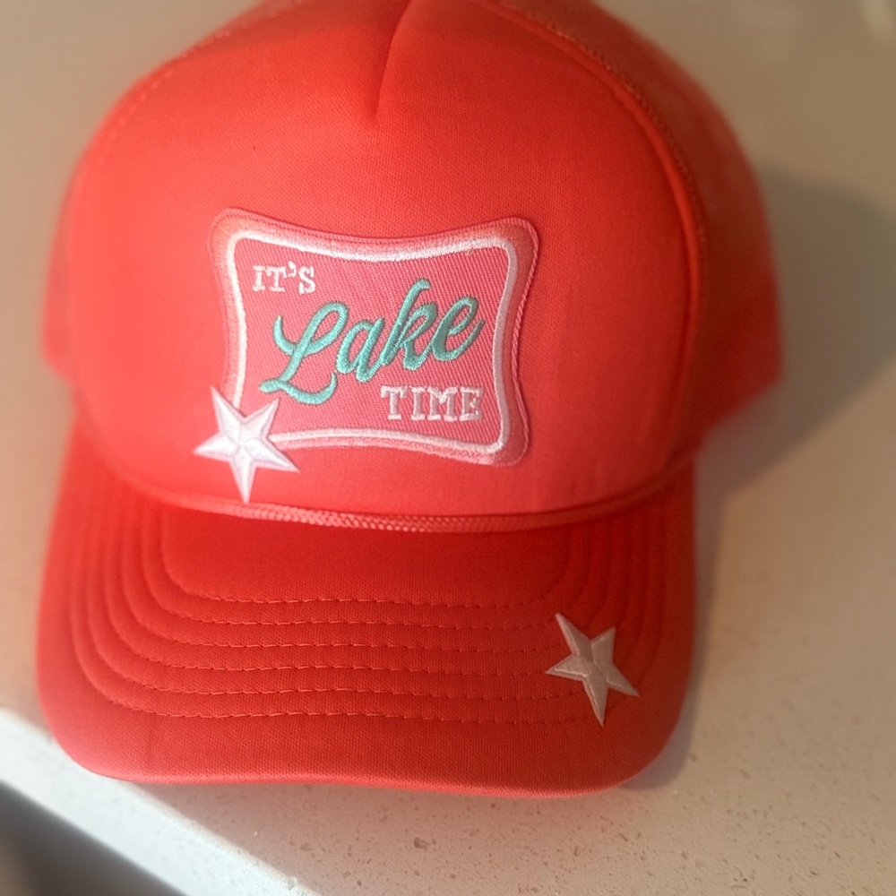 Trucker Hat Lake Time Mesh Snapback Summer Beach lake boating Vacation Cap
